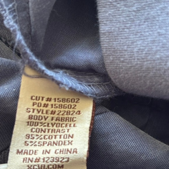 XCVI Washburn Cargo Pants Sz XL Blue Utlilty Lightweight Flare‎ Leg Comfort - Picture 10 of 10